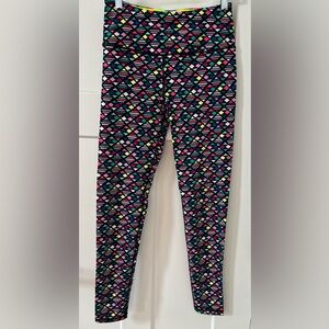 Women’s Black and Geo-Print Victoria’s Secret Leggings - Multi Colors